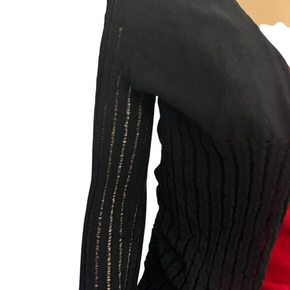 Express Vintage Black Open Front Knit Sweater Women’s Small - Picture 4 of 8